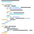 Colorful code lines on black.
