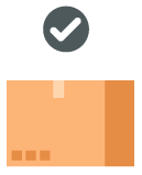 Package delivered icon.