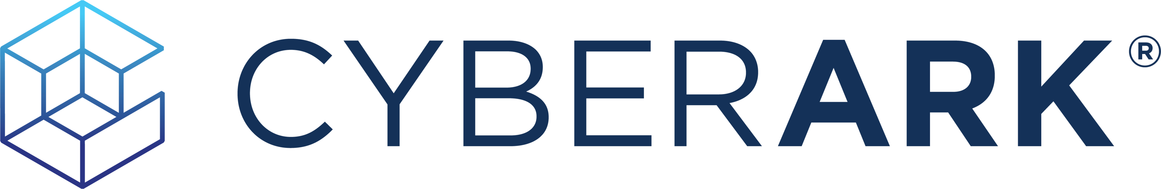 CyberArk logo with a blue geometric cube symbol and the word "CYBERARK".